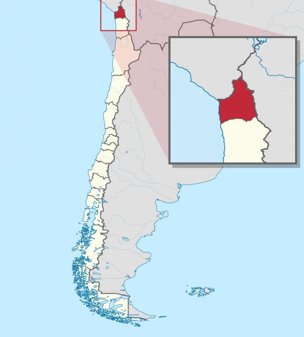Carte de arica, Chili