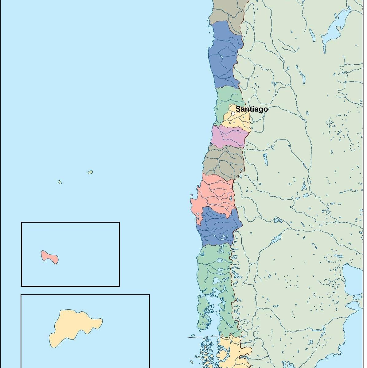 Carte de vecteur Chili
