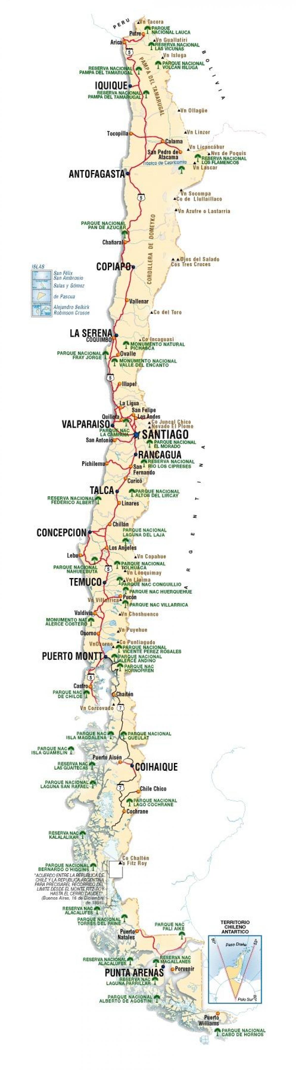 Chili attractions de la carte