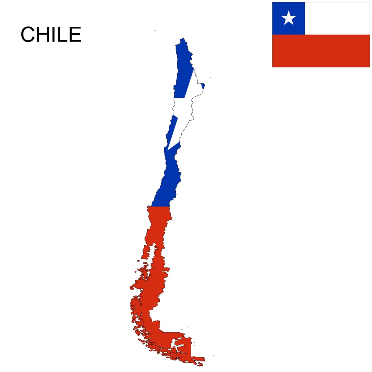 Chili carte drapeau
