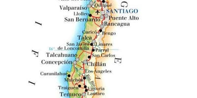 Carte des parcs nationaux du Chili 