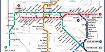 Carte du Chili métro