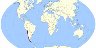 Carte du monde montrant Chili