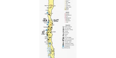 Carte des ports Chiliens