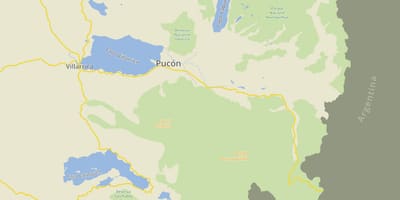 Carte de pucon au Chili